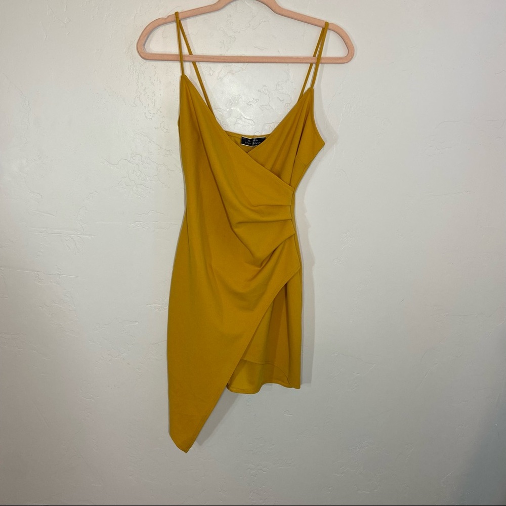 Made with love blue blush faux wrap dress szS